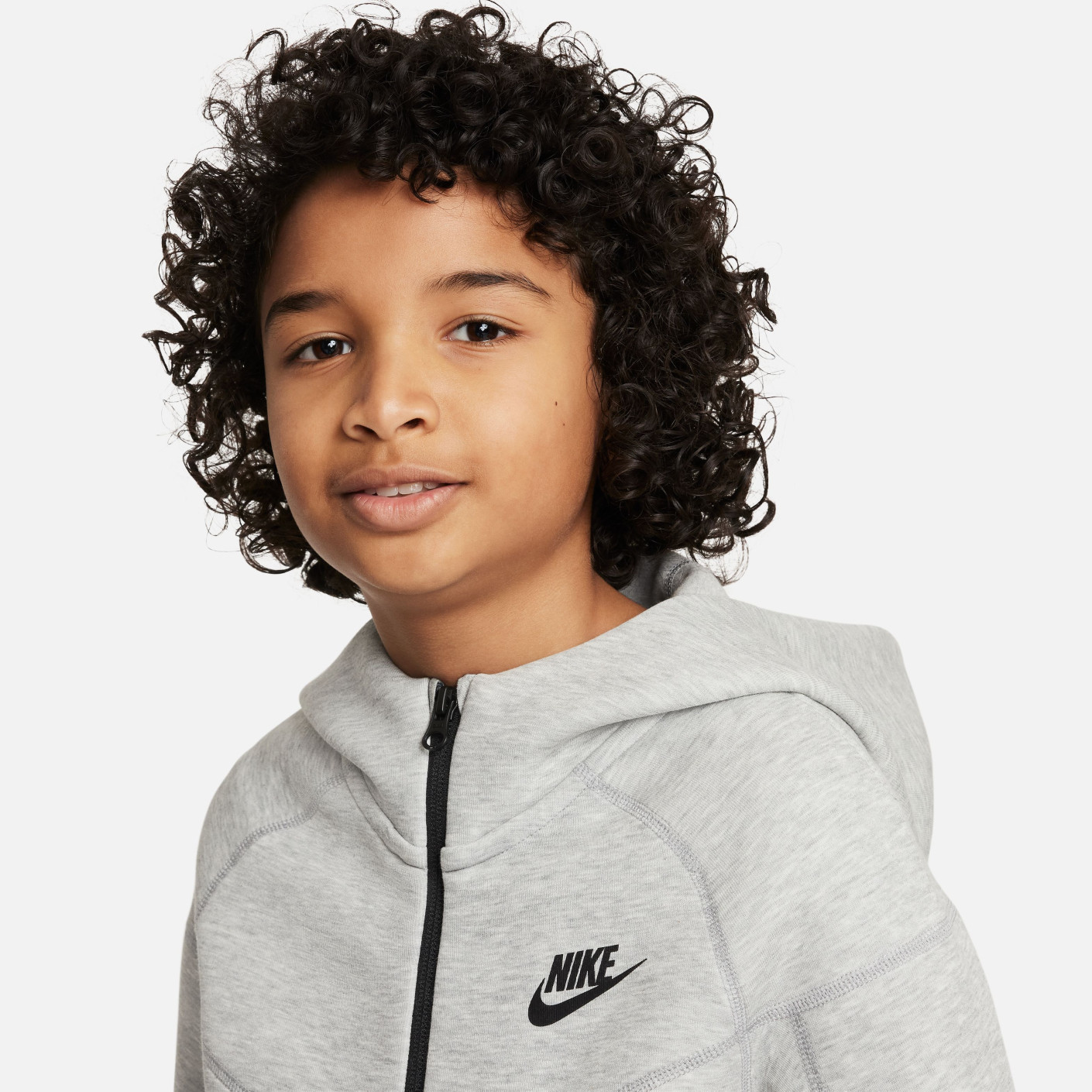 Nike Tech Fleece Sportswear Trainingspak Kids Lichtgrijs Zwart