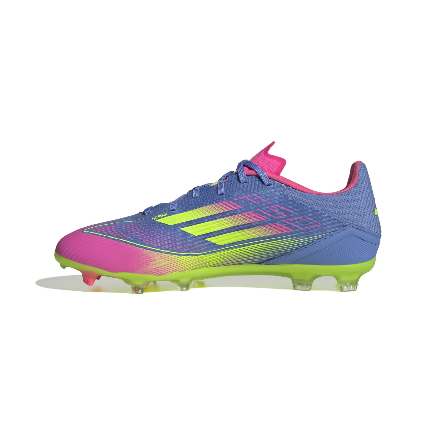 Adidas F50 League Gras / Kunstgras Voetbalschoenen (MG) Blauw Neongeel Roze