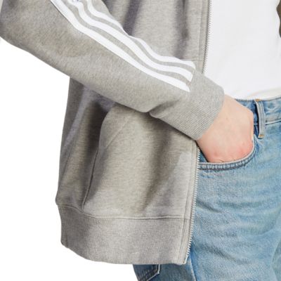 Adidas SportswearEssentials 3-Stripes Full Zip Hoodie - grau