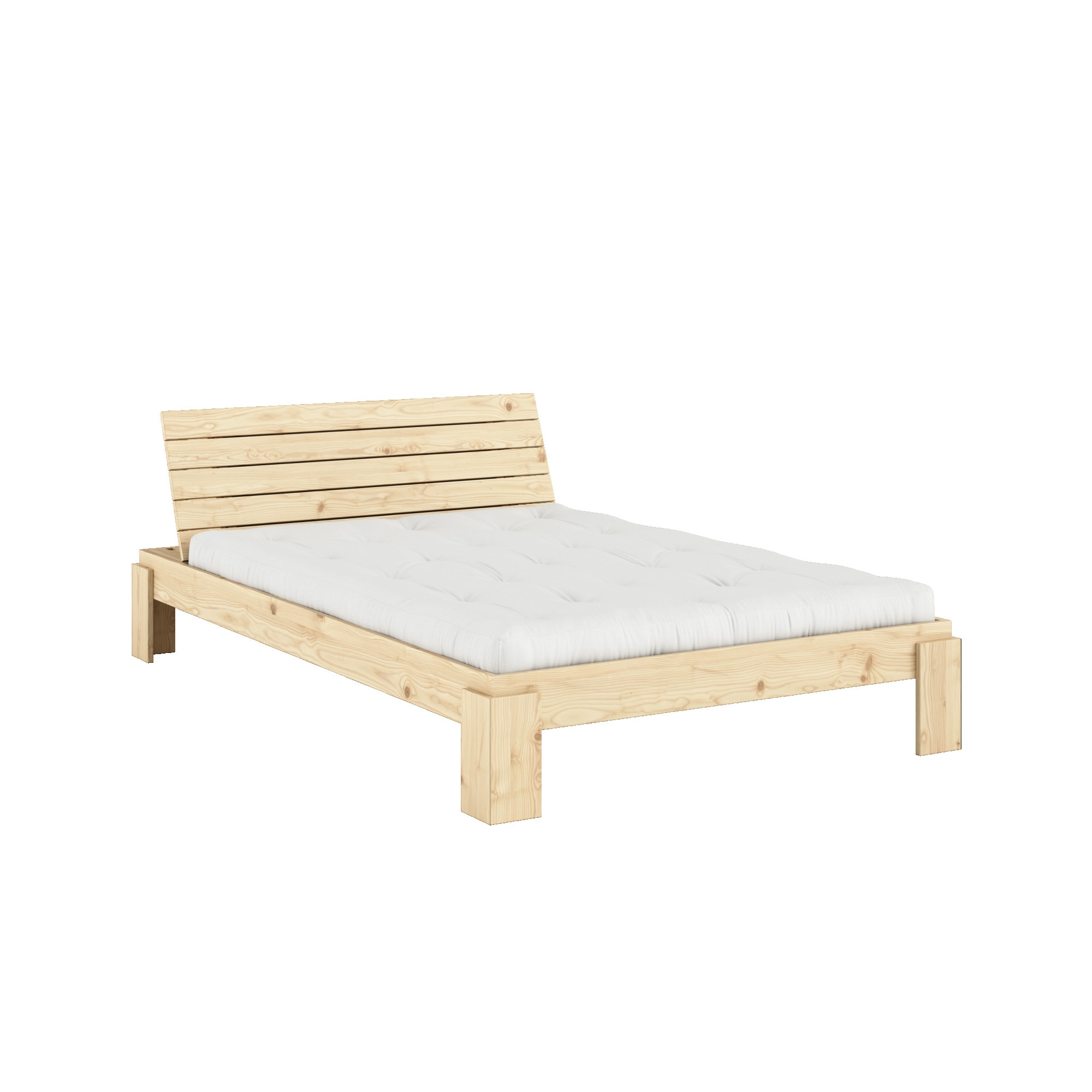 Karup Design Stauraumbett »Layers Bed Headboard, Bettgestell mit Stauraumkopfteil, mehrere Grössen« inkl. Lattenrost, excl. Matratze, FSC®-zertifiziertes Massivholz