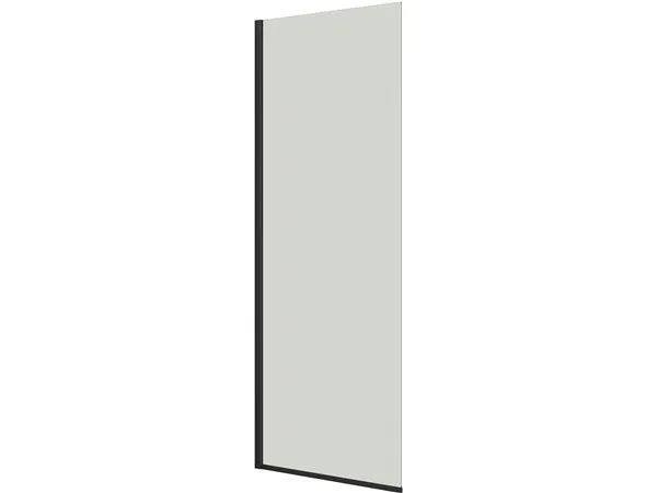 Dansani D91-03 fast væg 197,5 x 87-89 cm sort/klart glas