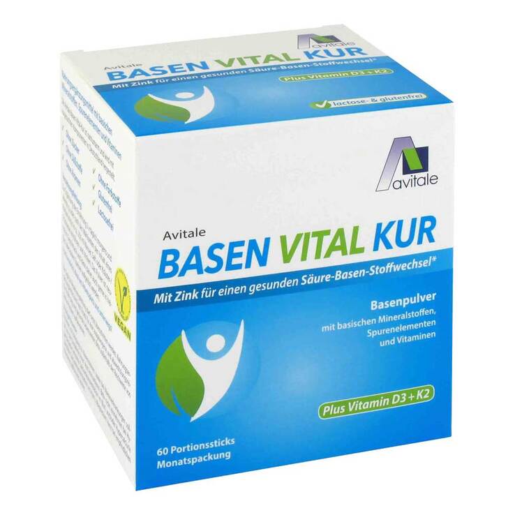 Basen Vital Kur + Vitamin D3 + K2 Pulver, 60 St