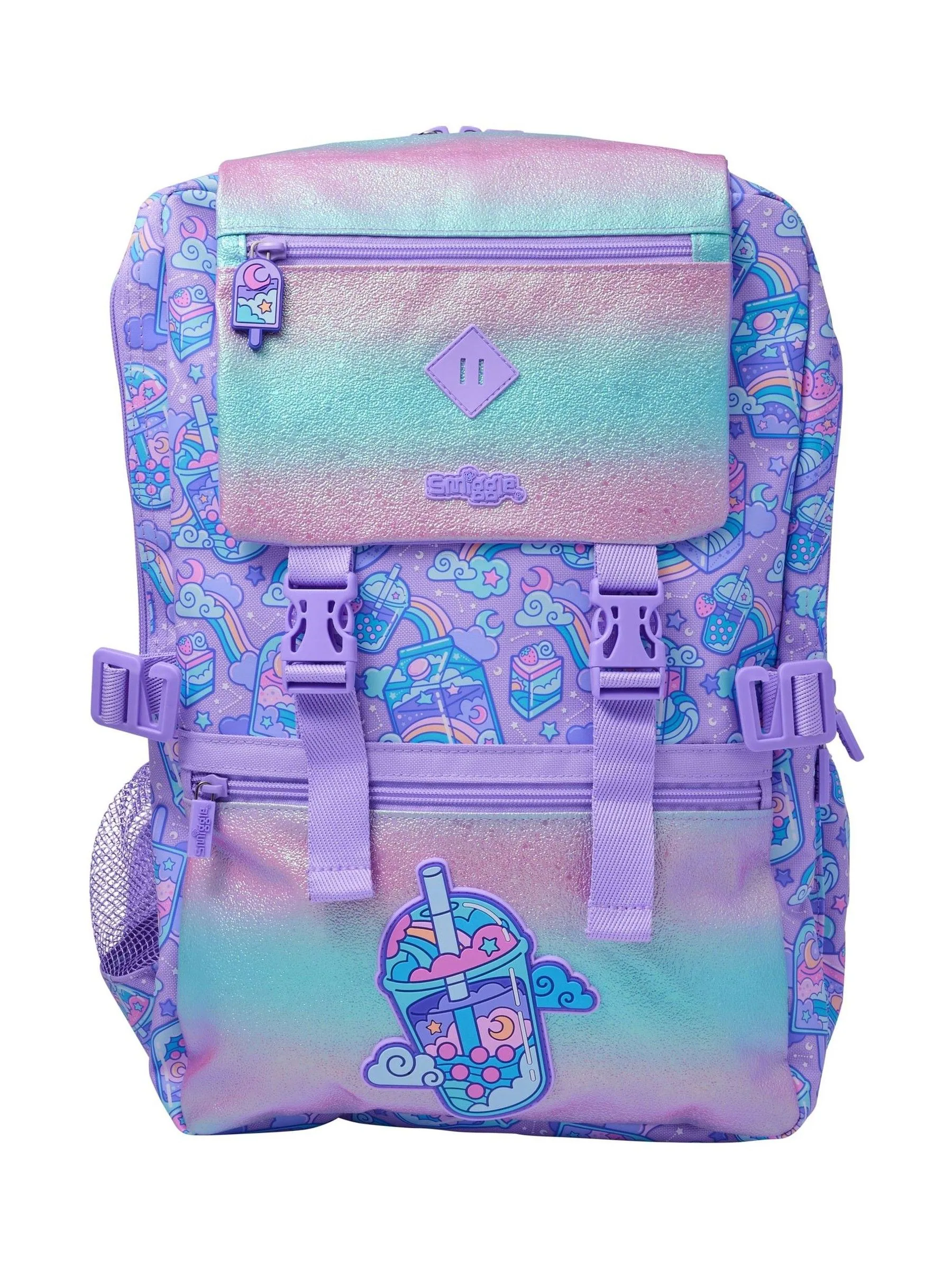 Paars - Smiggle Trailblazer Foldover Attach Backpack