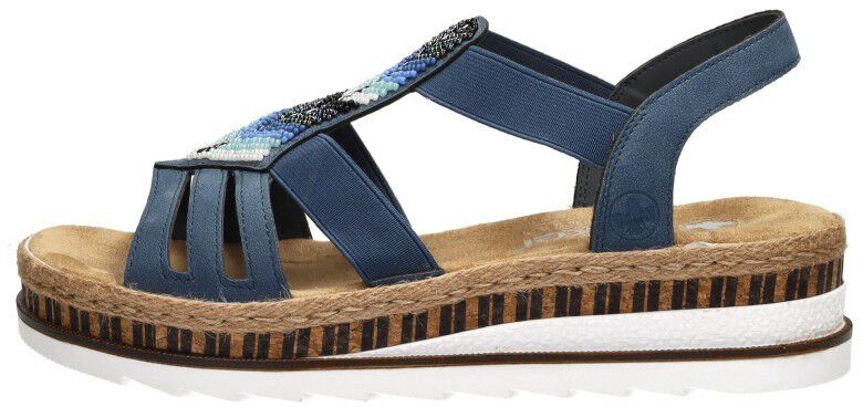 Rieker Sandalen Plat blauw