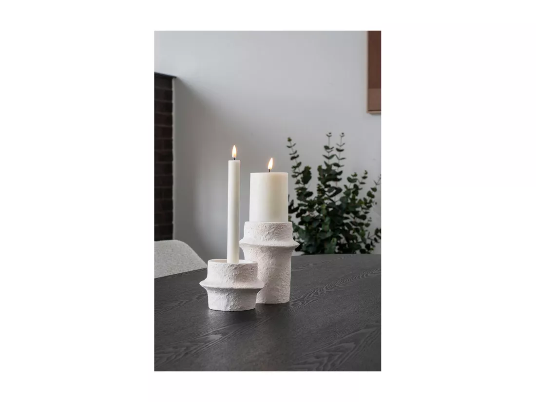 Nazare bougeoirs set de 2 blanc.