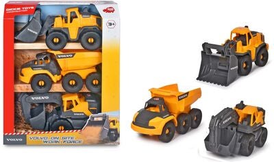 Dickie Volvo Arbeidskjøretøy 3-Pack