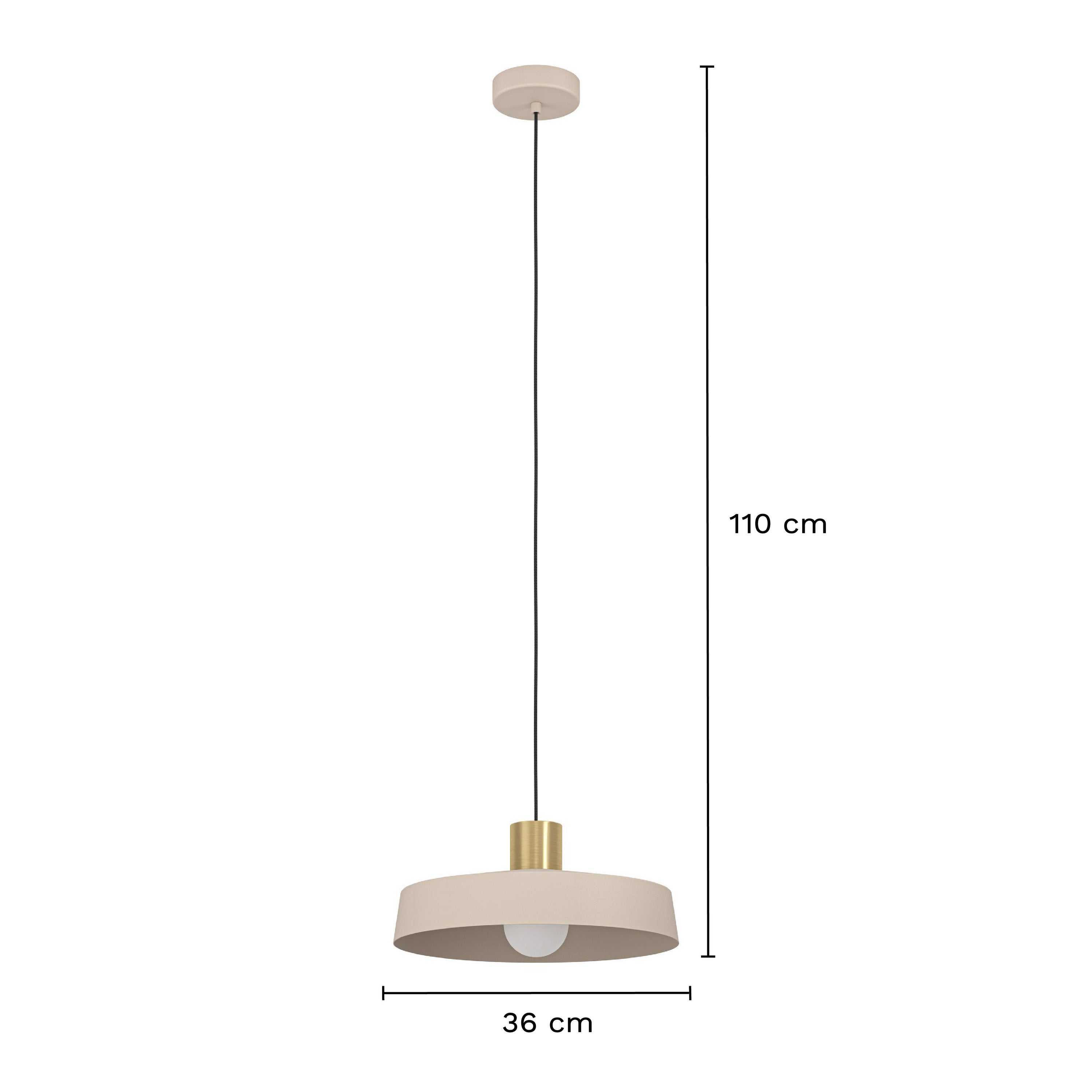 EGLO Valdiola Hanglamp - E27 - Ã 36 cm - Beige|Goud - Staal