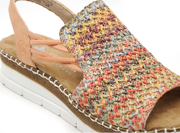 Rieker nu pieds plats femme v1241 multicolore