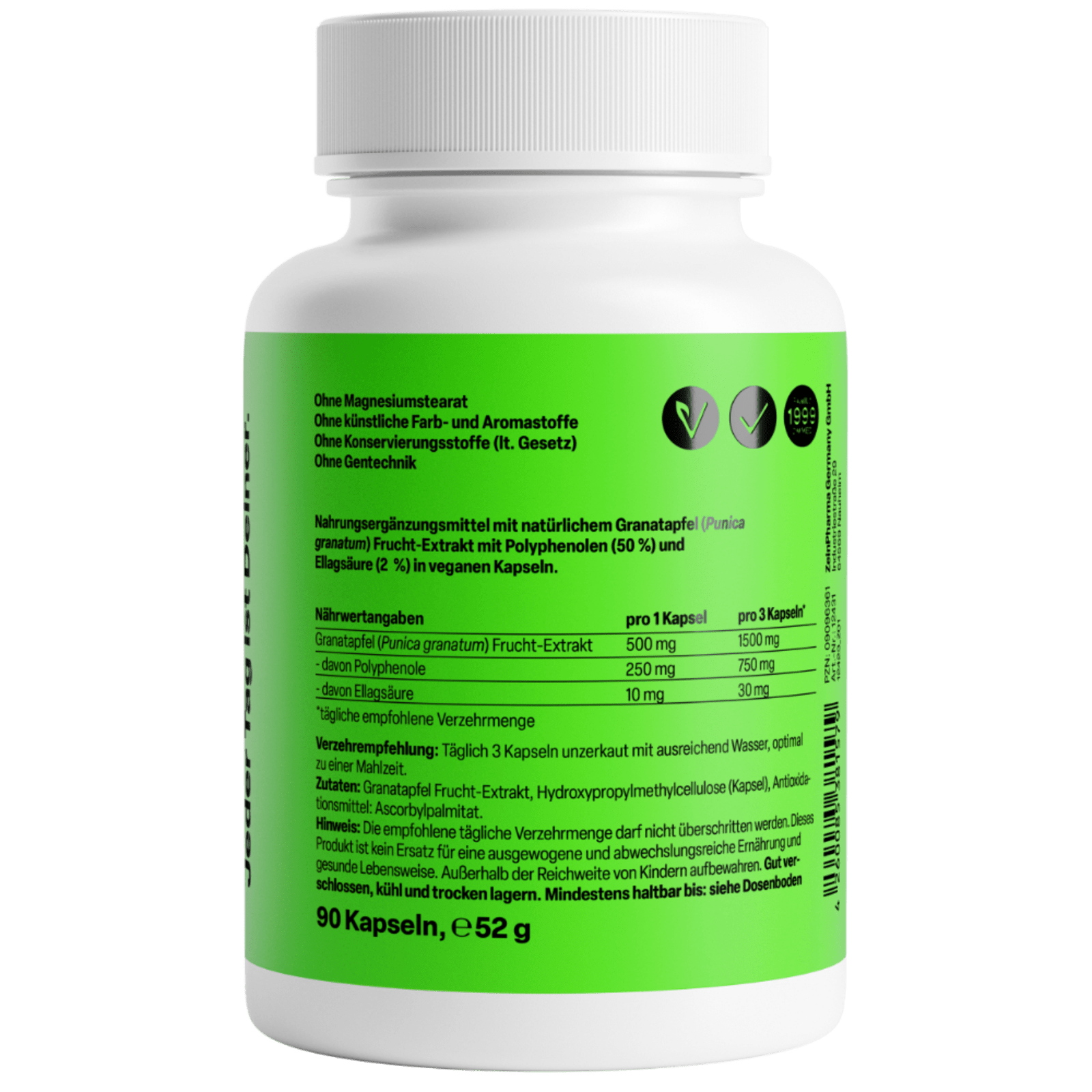 Granatapfel 500mg (90 Kapseln)