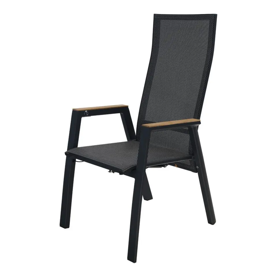 Les - Standenstoel Amir teak nuance - antraciet