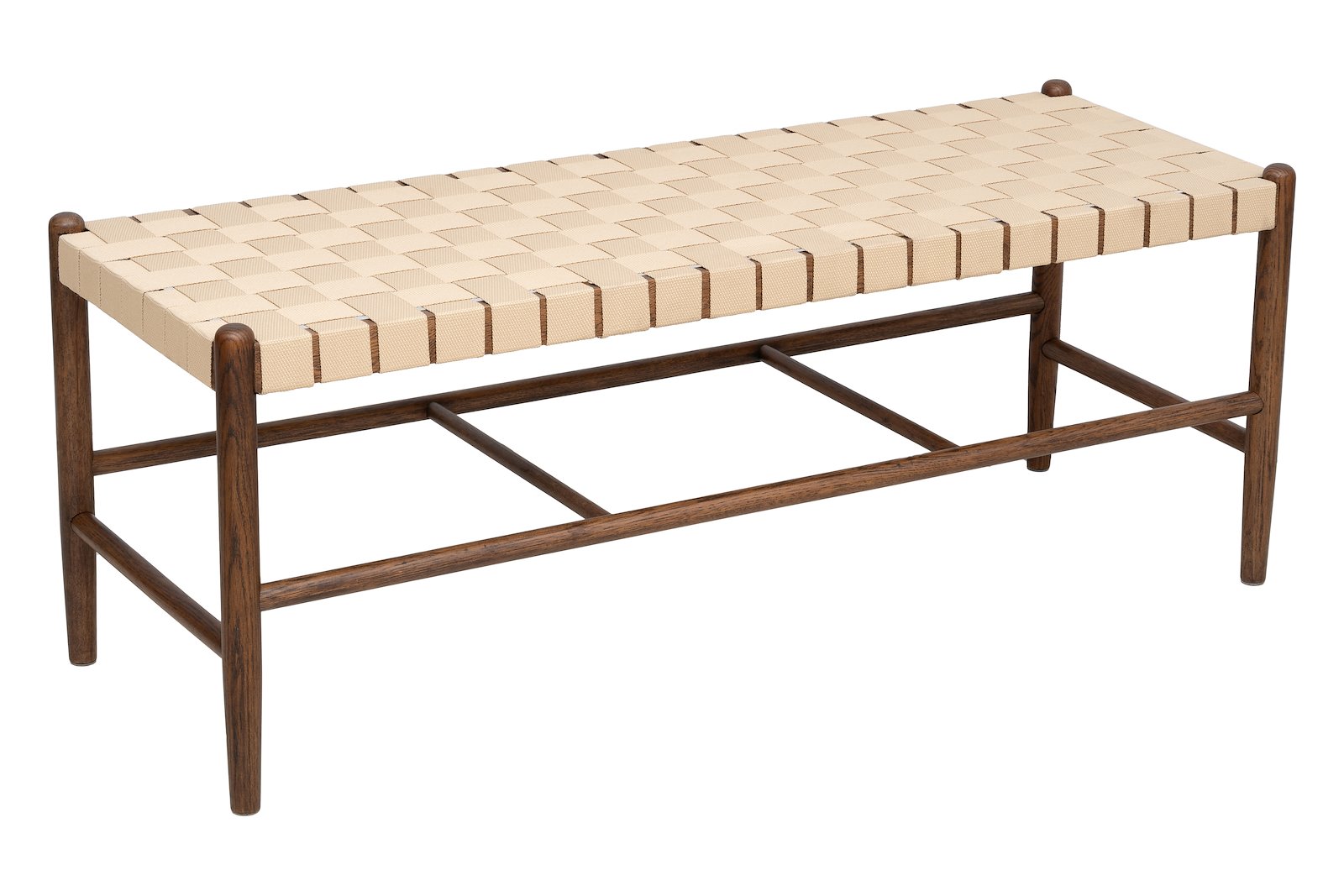 Aspen benk Natur eik brunbeiset str 120x42x46cm