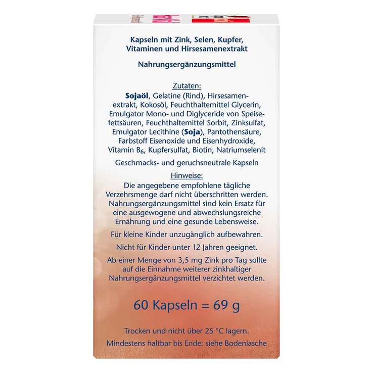 Doppelherz Haar Vital + Zink + Hirse Kapseln, 60 St