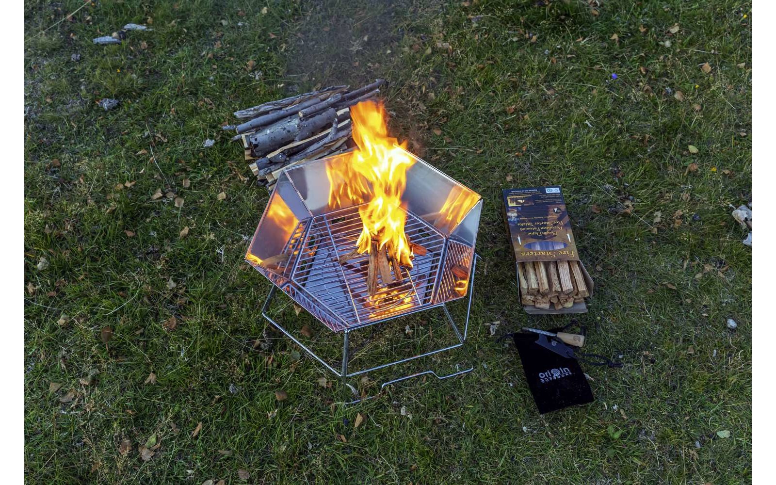 Origin Outdoors Hexagon Grill und Feuerschale 40 x 45 cm