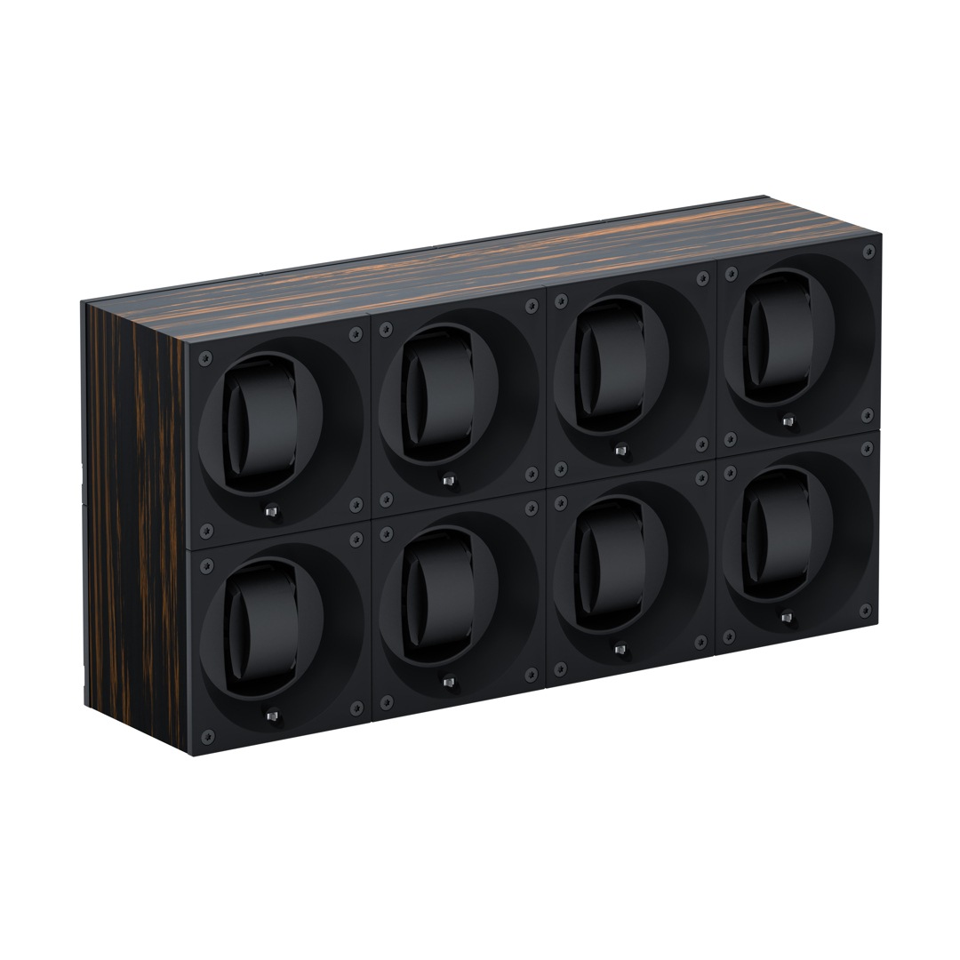 SwissKubik Masterbox Palmenholz - 8 Uhren
