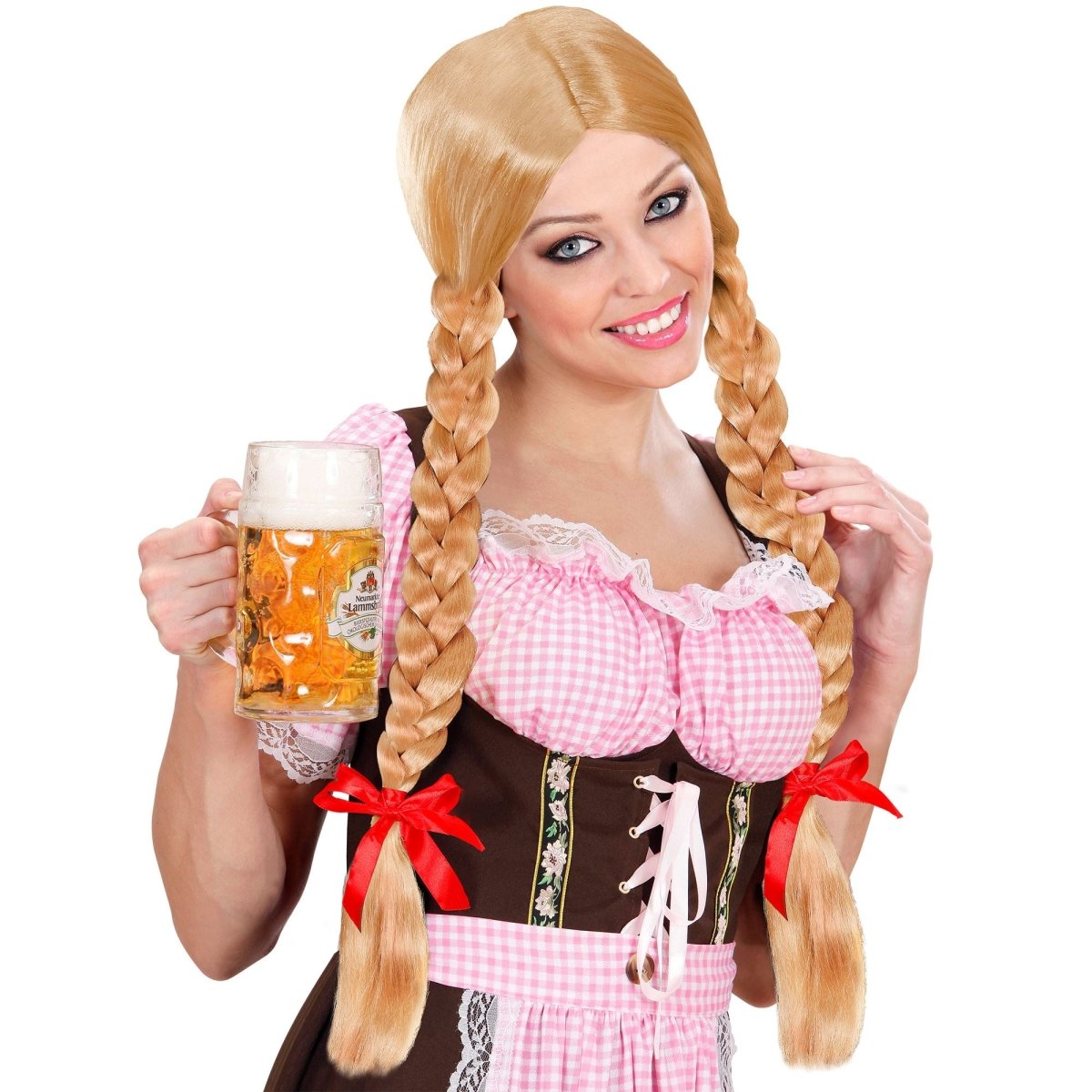 Oktoberfest Pruik Blond Vlechten