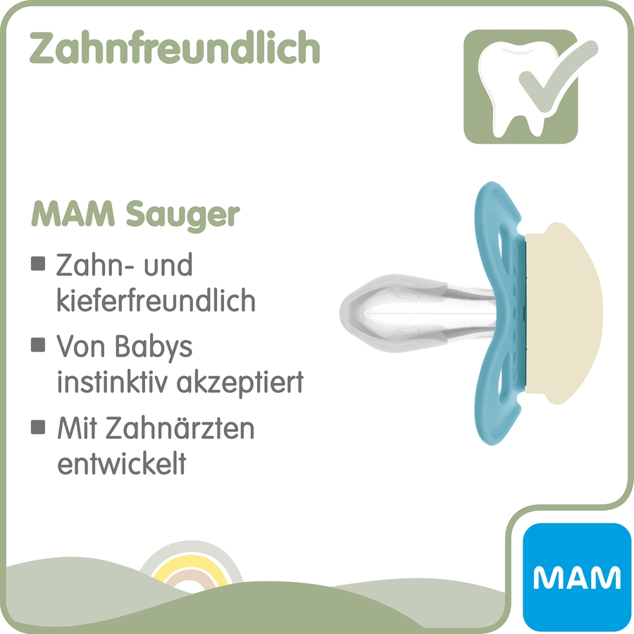MAM Schnuller Original Night Silikon 2 Stück ab 16 Monaten RehEule