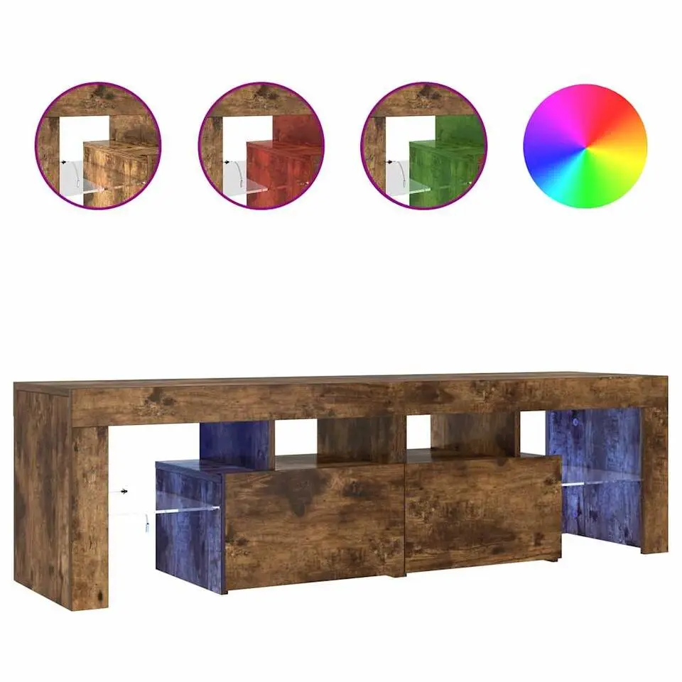 vidaXL - Tv-kast - Bruin - Bewerkt hout