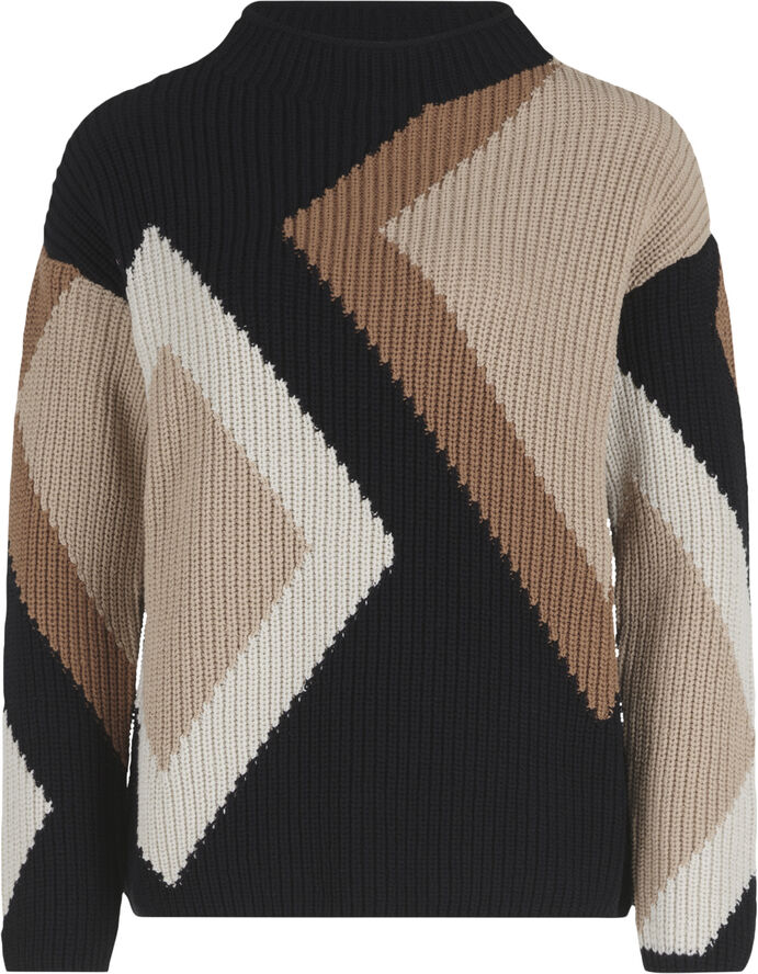 Betty Barclay Strickpullover Ku Patch black/brown