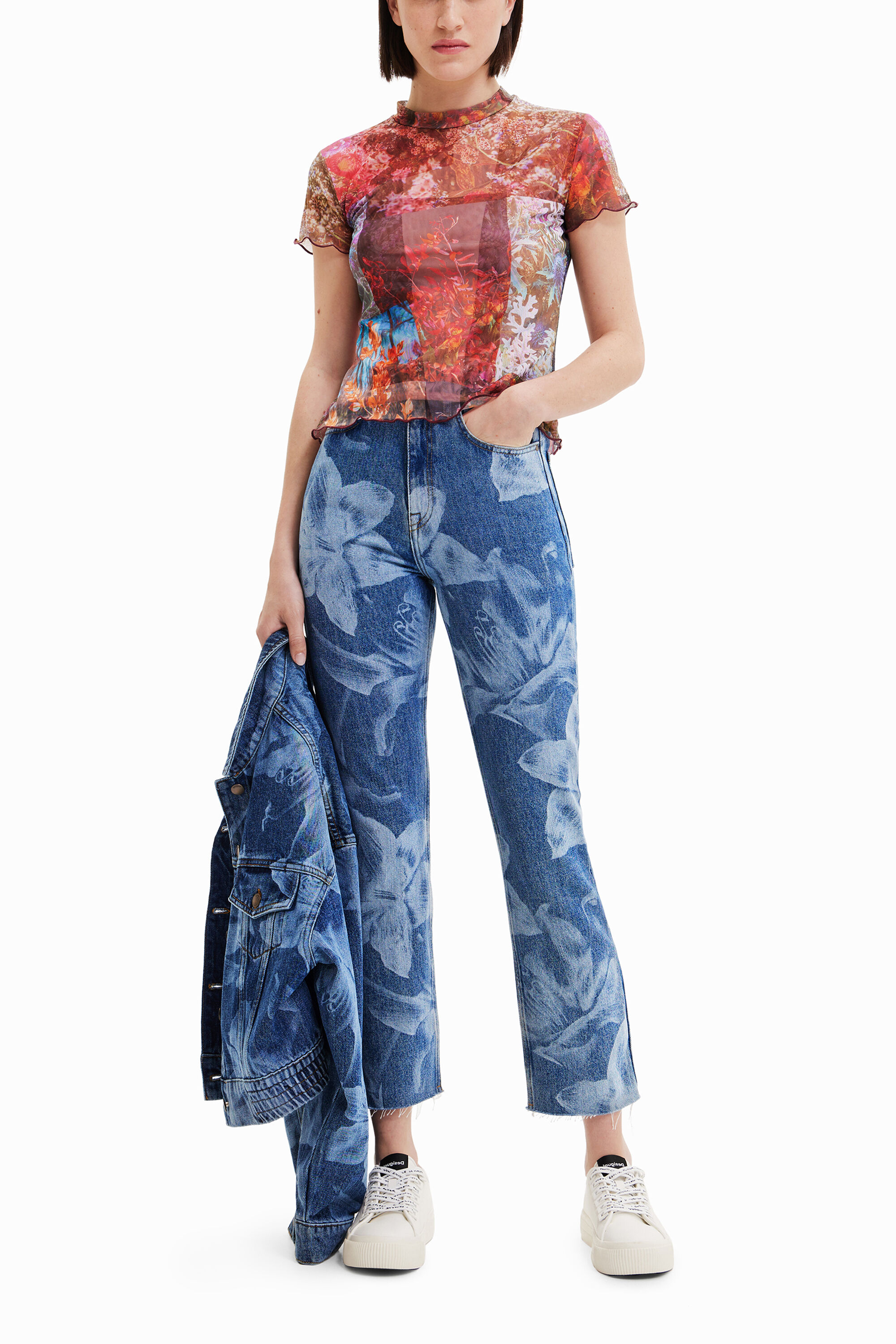T-shirt tulle imprimé