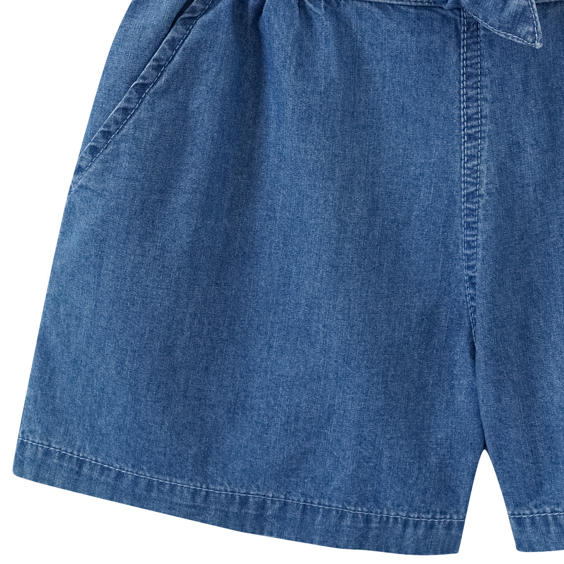 Topolino Mädchen Shorts aus leichtem Denim blau