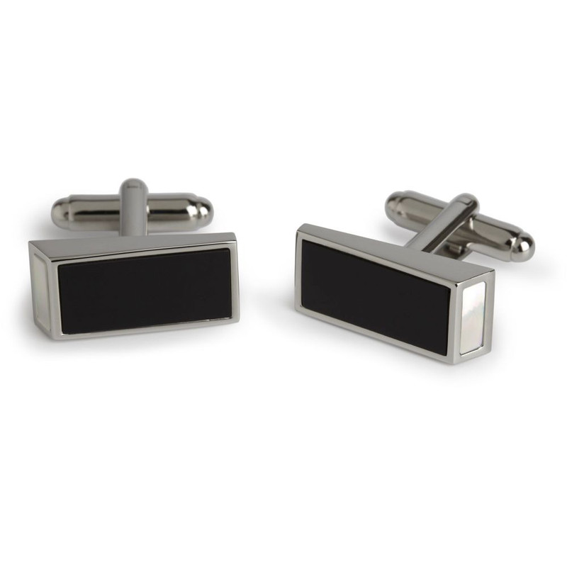 Boutons de manchette, Wedge Nacre et Onyx