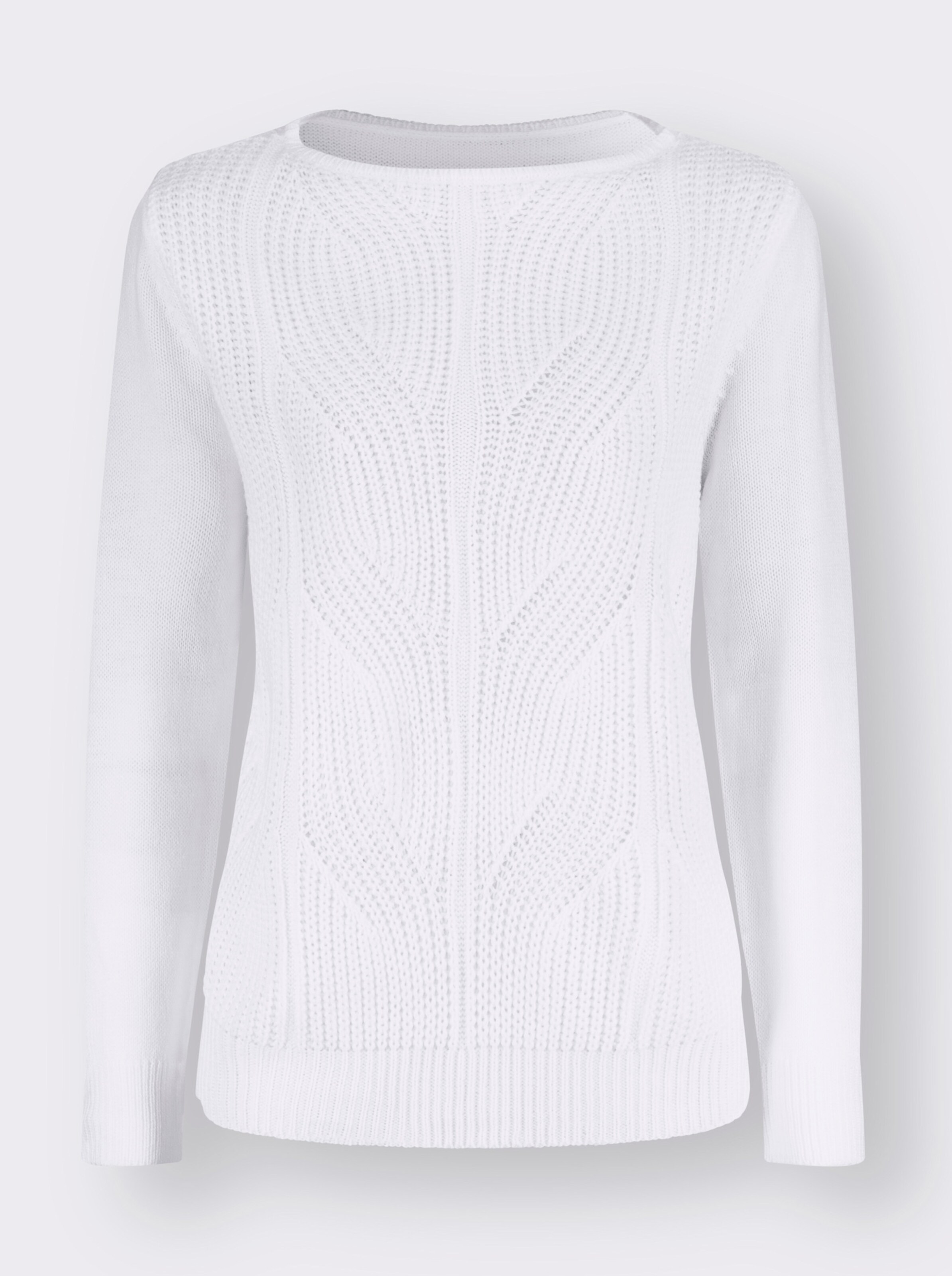Strickpullover mit Zopfmuster