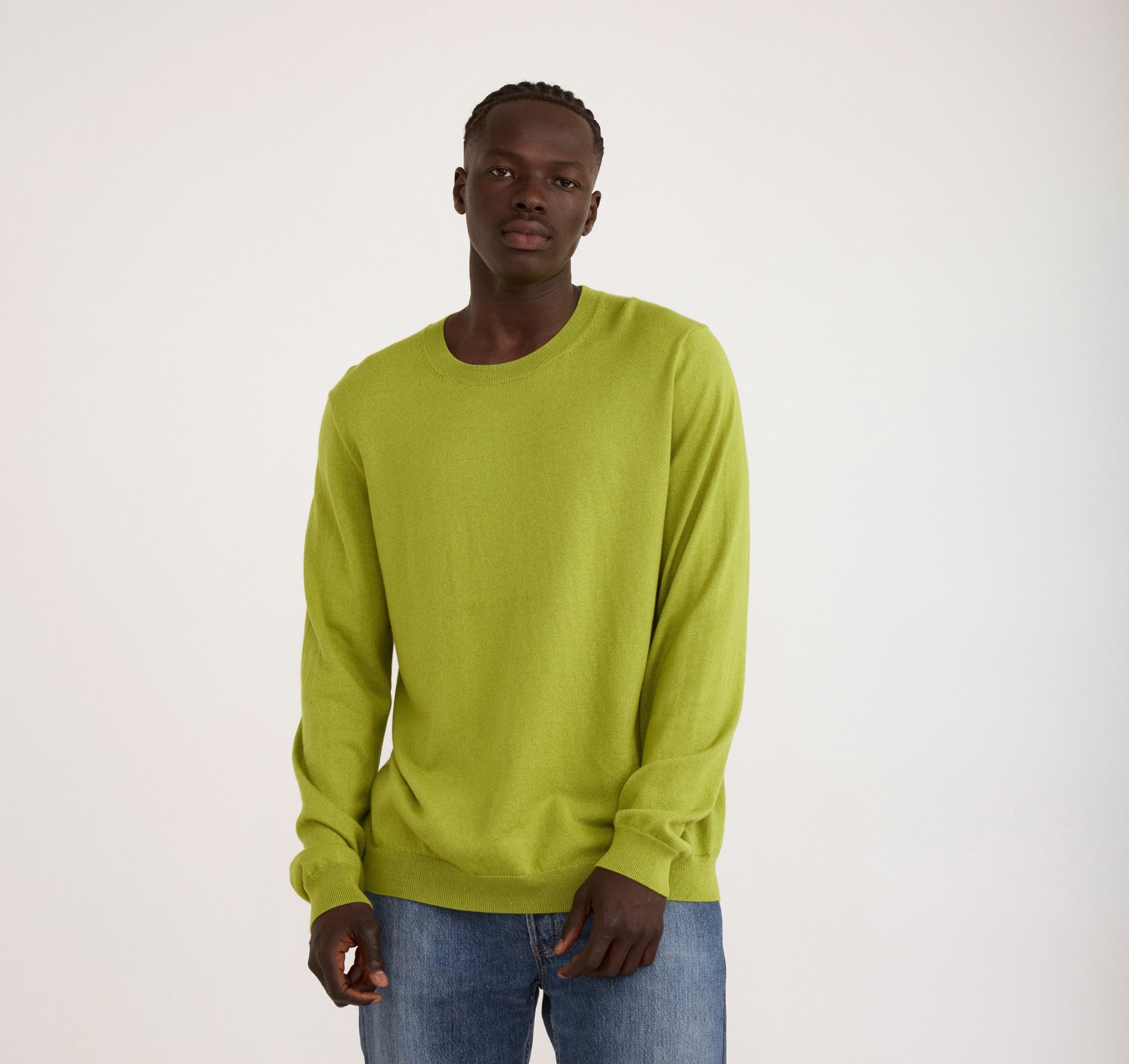 COTTON<br>Soft Knit Crewneck Sweater