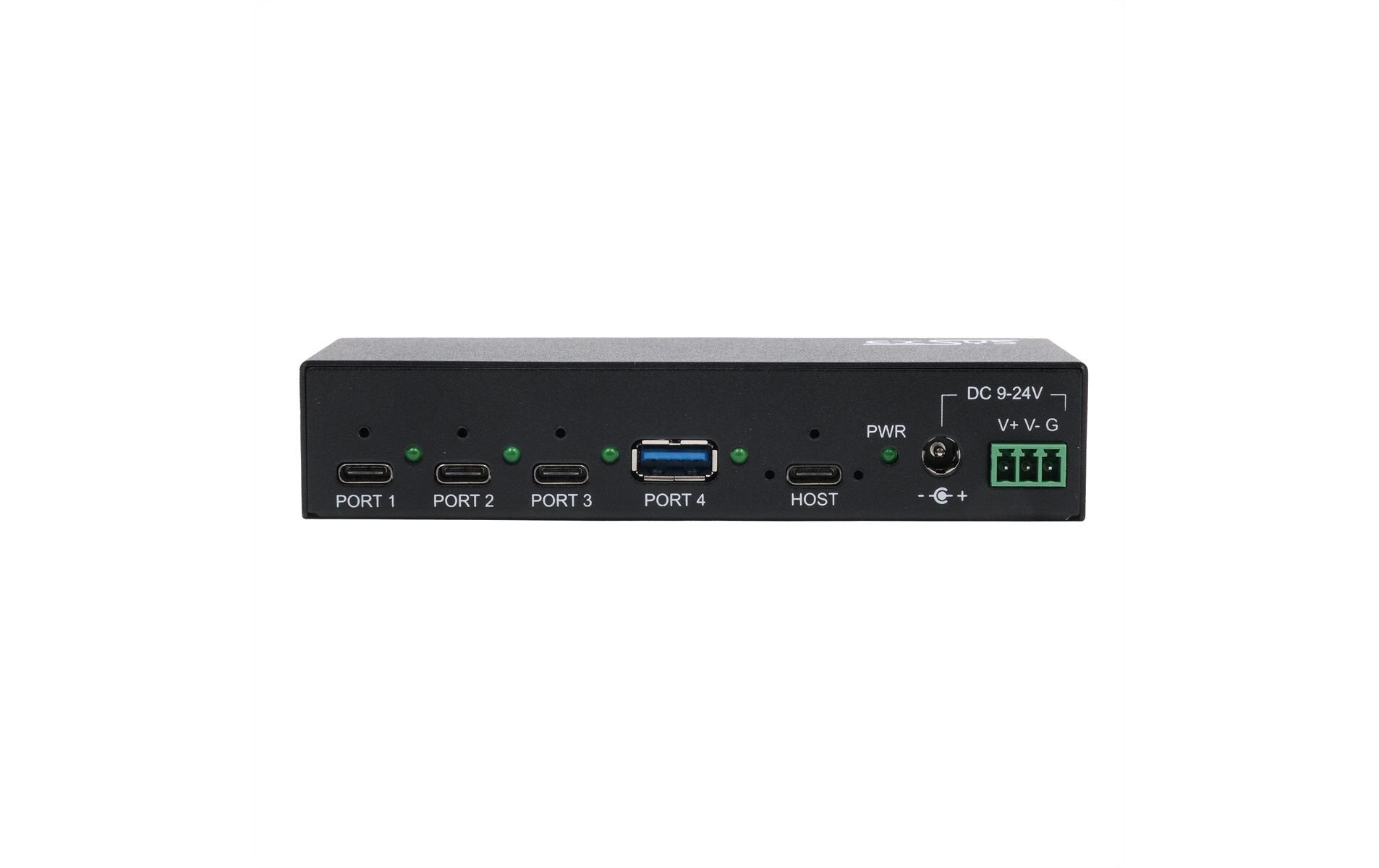USB-Hub EX-12293HMS<br>4 Port USB 3.2 Gen 2 x 1 Metall HUB mit 3x USB-C- und 1x USB-A