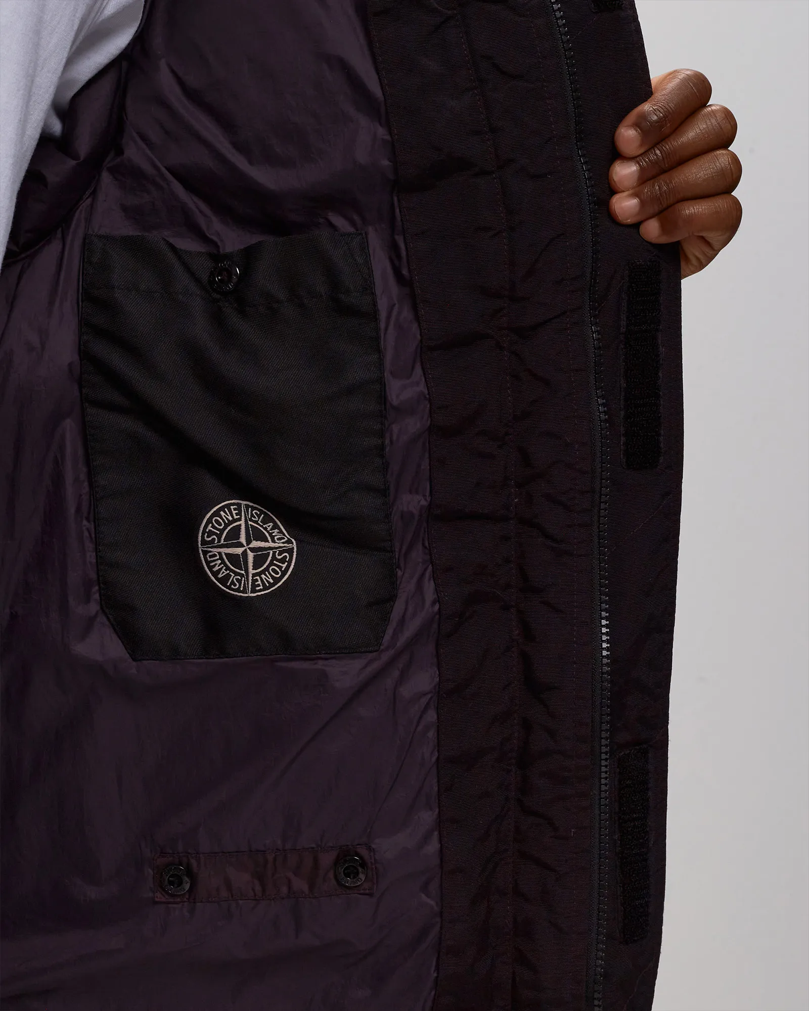 Stone Island REAL DOWN BLOUSON GARMENT DYED CRINKLE REPS RECYCLED NYLON