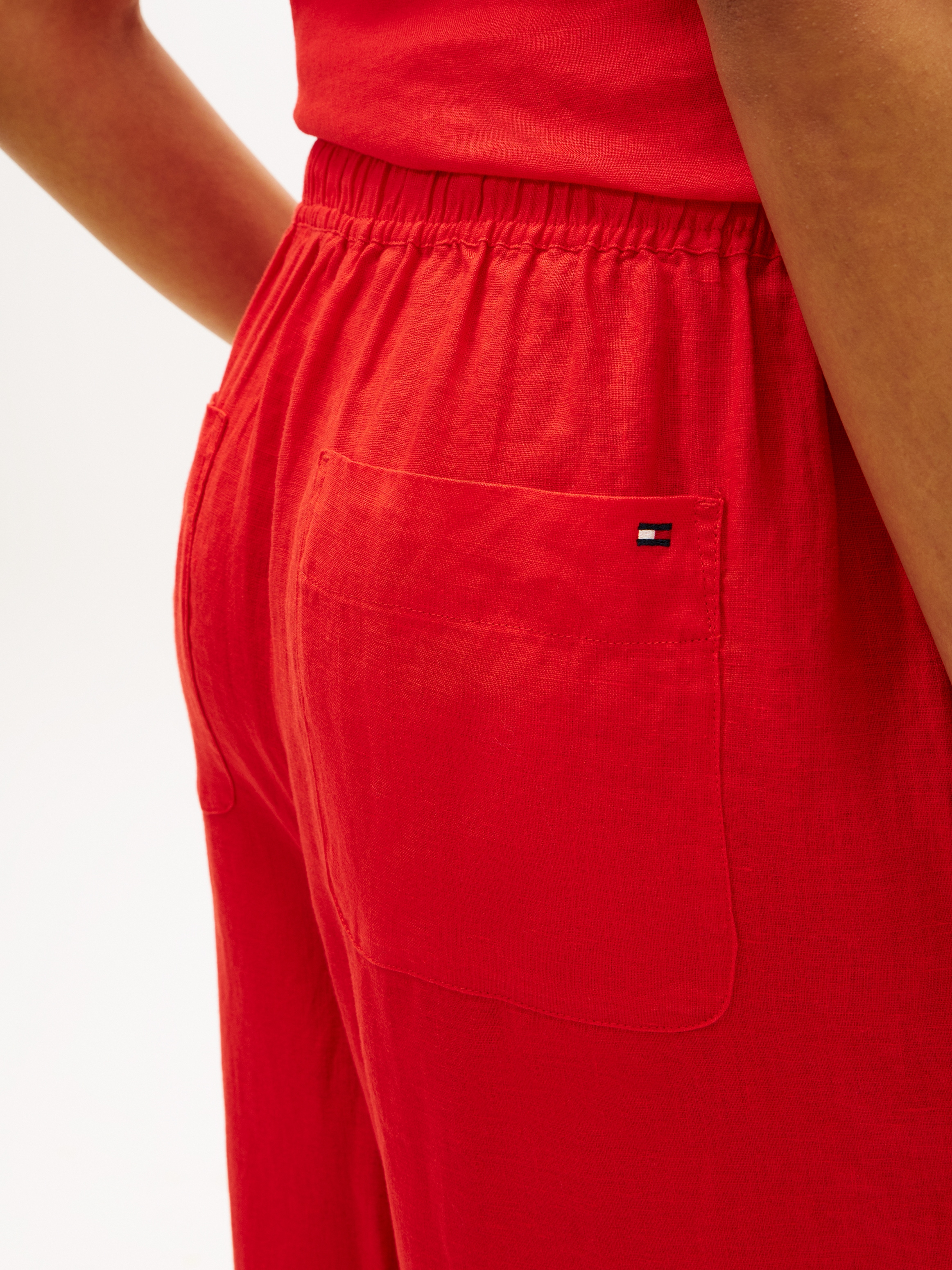 Tommy Hilfiger Leinenhose »ESS LINEN PULL ON PANTS«  in lockerer Passform, Elastikbund