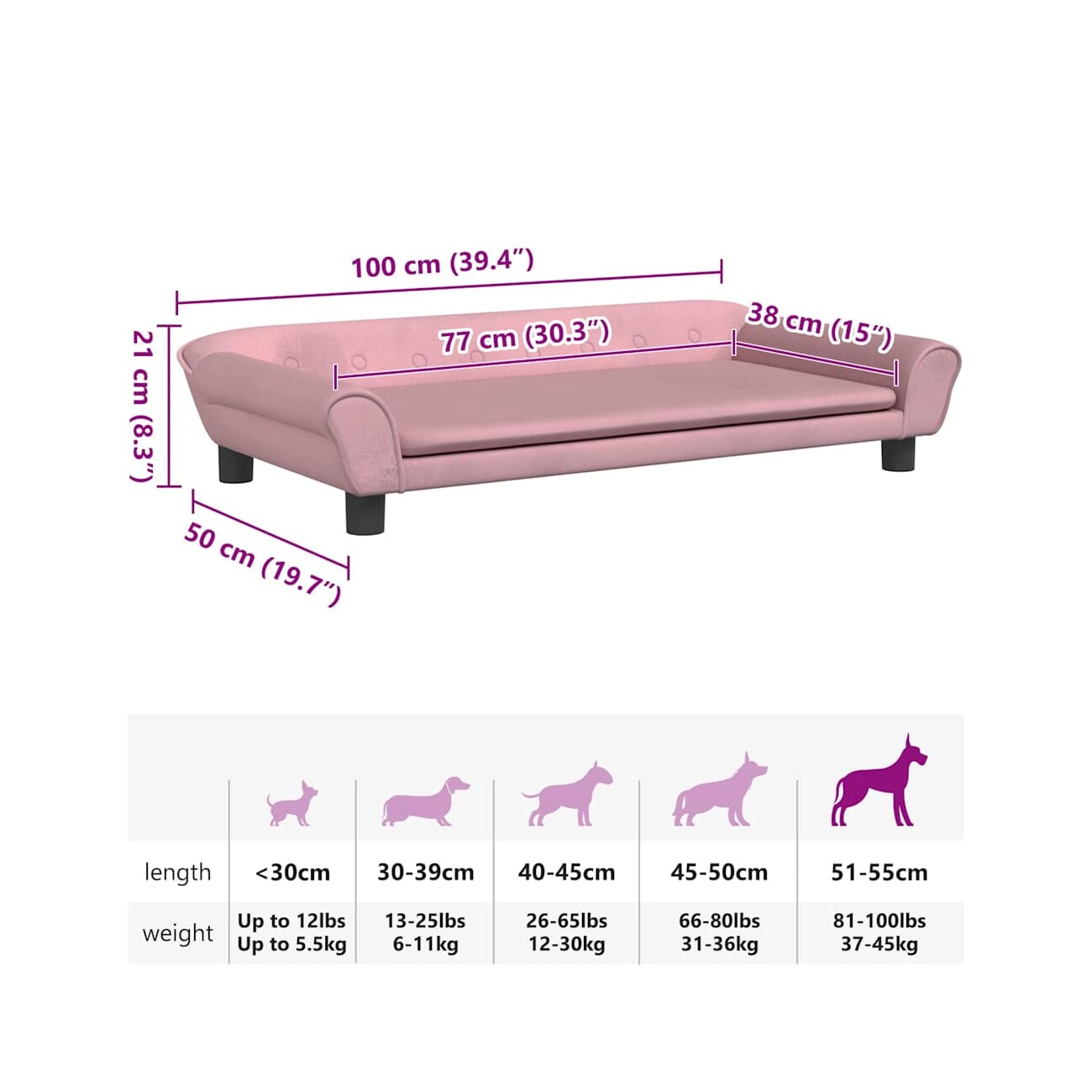 VidaXL Hundebett