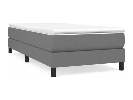 Sommier à lattes de lit Gris foncé 90x200 cm Tissu