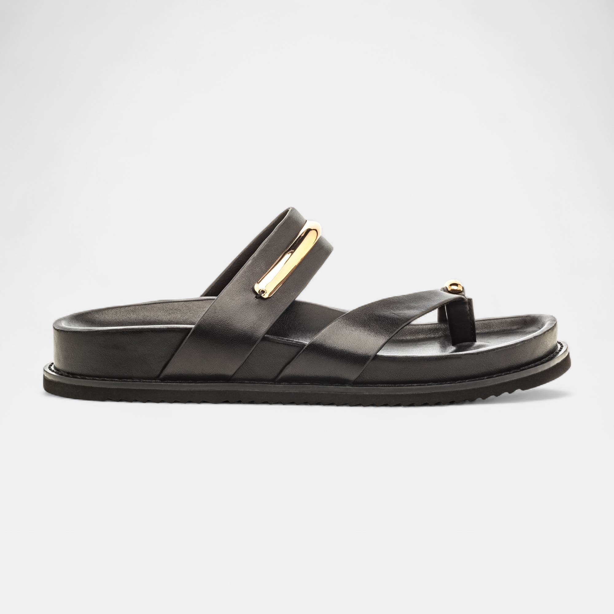 Mules Femme en cuir noir
