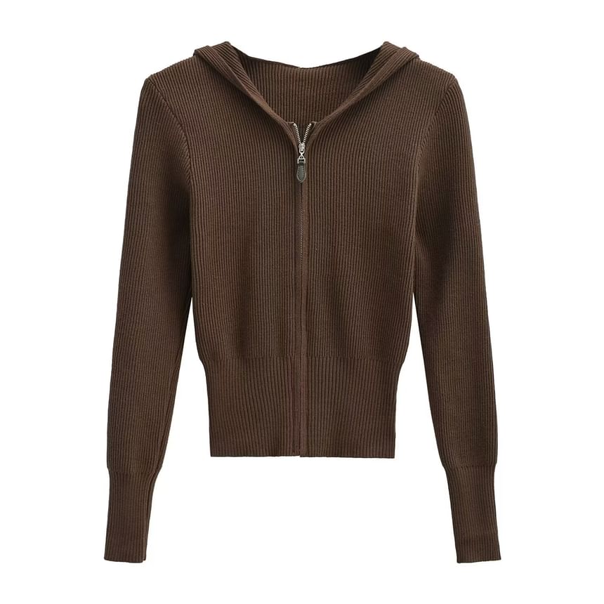 Morhan - Effen vest met capuchon en rits