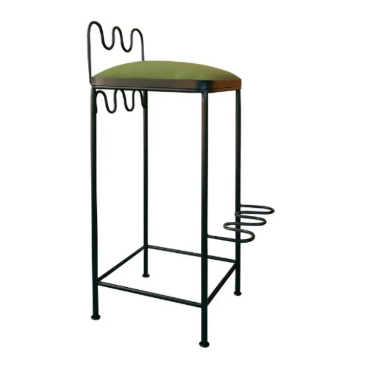 Honoré Tabouret de bar Dolores en toile déperlante | Vert kaki