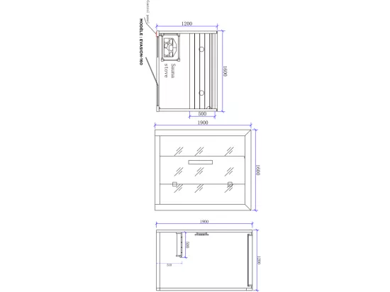 Sauna Boreal® Evasion 160 - sauna de luxe en cèdre rouge 3 personnes