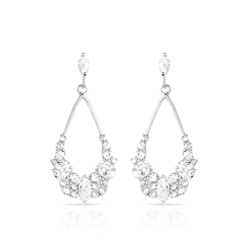 Boucles d'oreilles argent 925 pendants zirconias