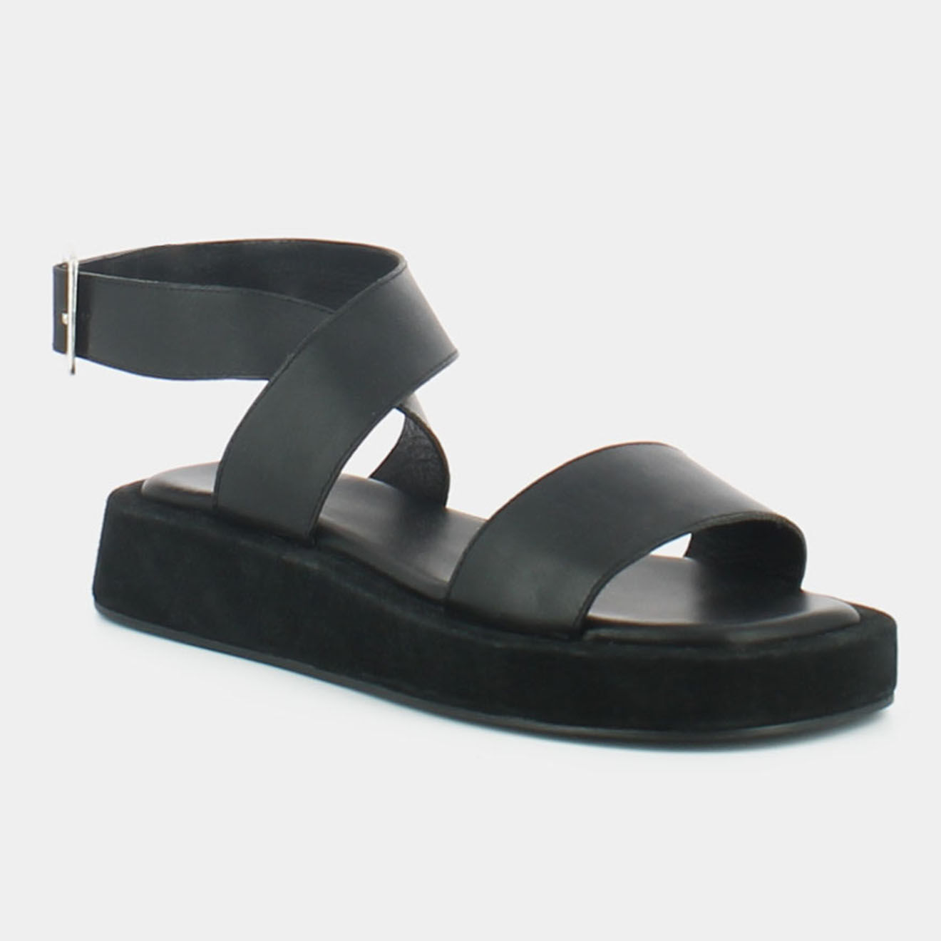 Jonak Sandales en Cuir Wombat noires