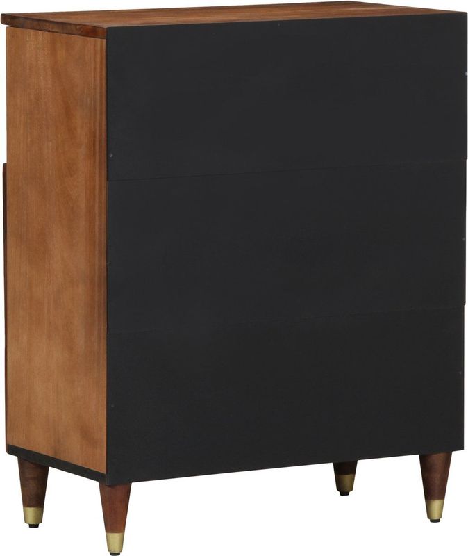Dressoir - Honingbruin - Massief Acaciahout - Bloemenmotief