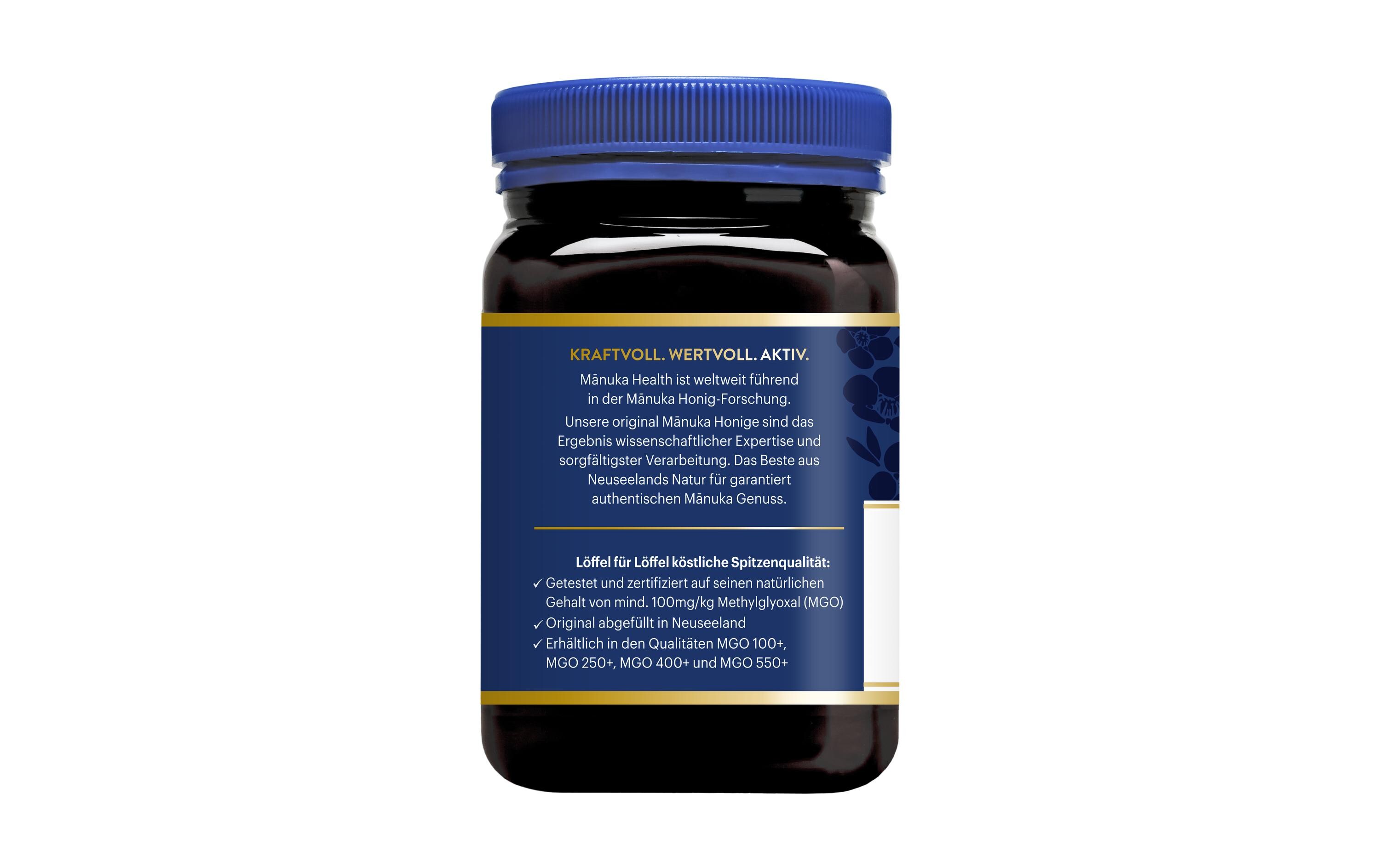 MGO 100+ Manuka-Honig 500 gZertifizierter Honig