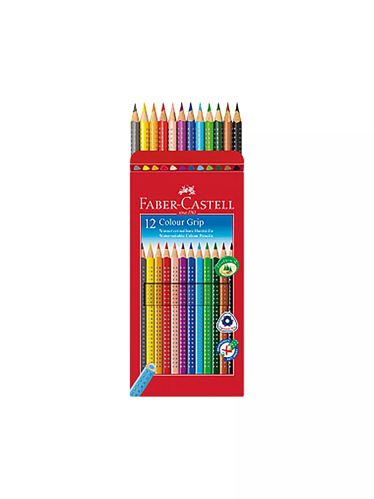 FABER-CASTELL Colour Grip Buntstift, 12er Kartonetui keine Farbe