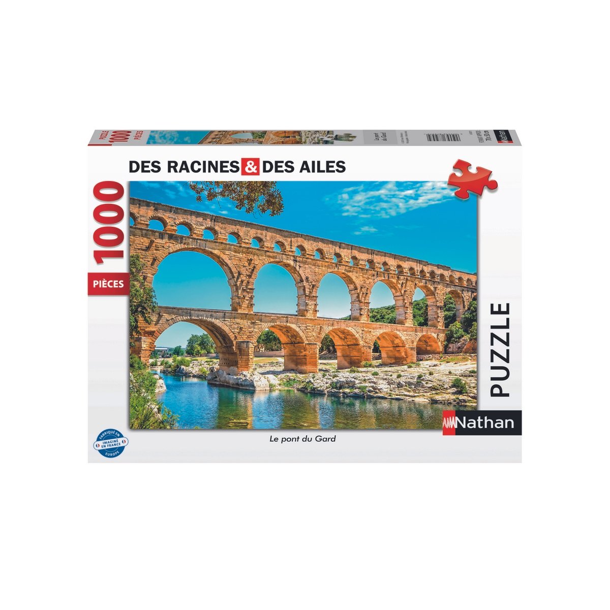 Puzzle 1000 pièces Le pont du Gard - Des racines et des ailes
