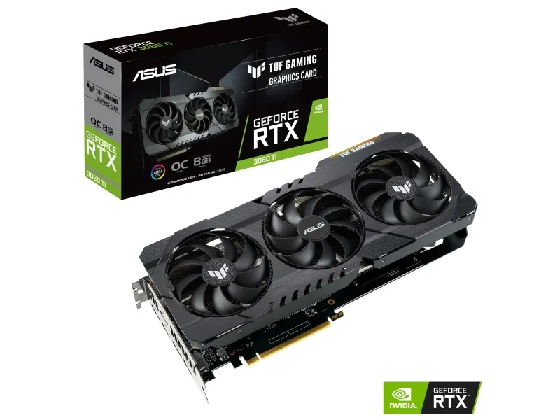 [OUTLET] - ASUS DUAL-RTX3060TI-O8G-V2 - OC Edition - grafikkort - GF RTX 3060 Ti - 8 GB GDDR6 - PCIe 4.0 - 2 x HDMI, 3 x DisplayPort - LHR