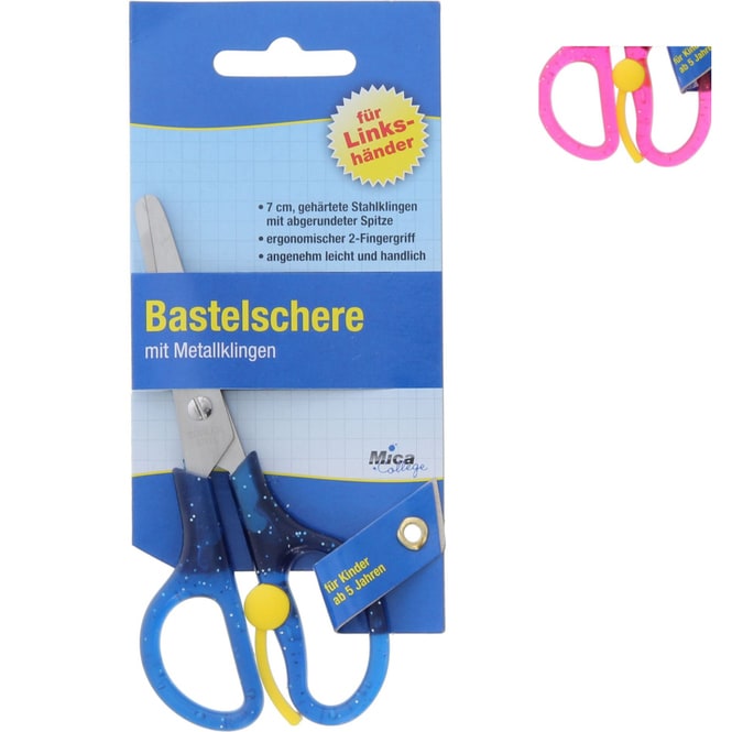 Kinderschere - abgerundet - für Linkshänder