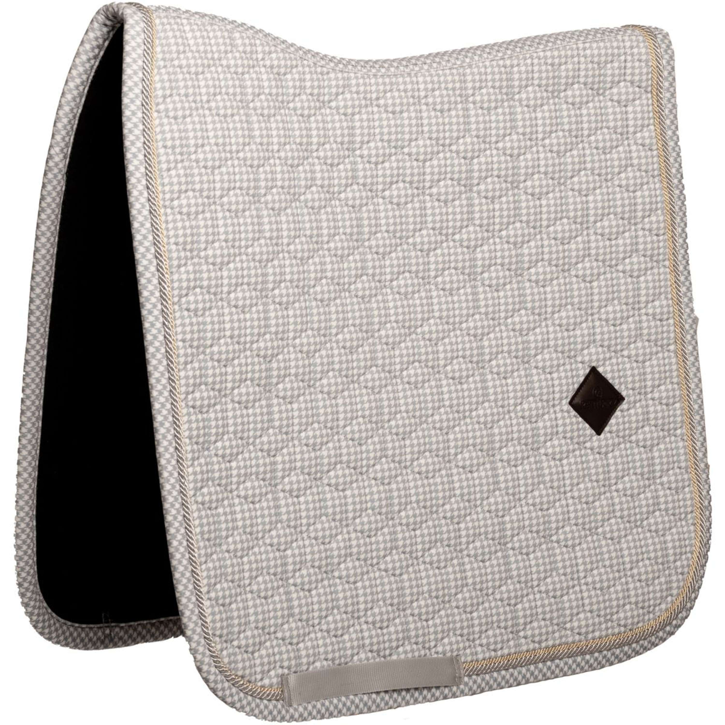 Kentucky Zadeldekje Velvet Pied de Poule Dressuur Grijs/Wit