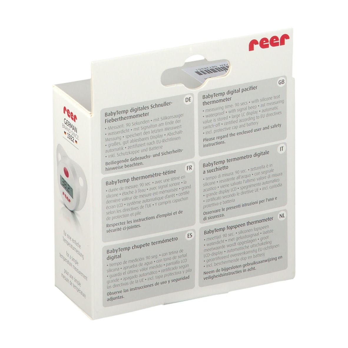 Baby-Frank® Thermometer-Sauger Silikon Gr. 1/2 0-18 Monate