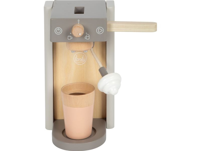 small foot Kaffeemaschinen-Set grau tasty Kinder-Kaffeemaschine aus Holz mit Tassen und Zubehör