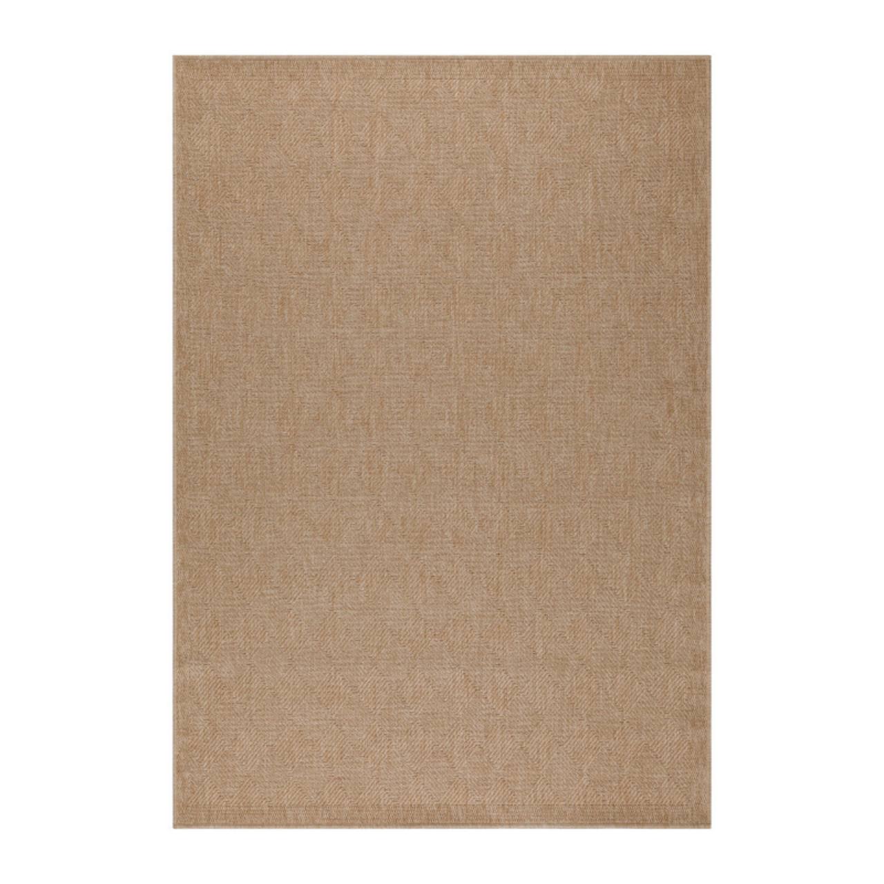 In & Outdoor Teppich Wetterfest Läufer Beige - Balkon Teppich Wasserfest