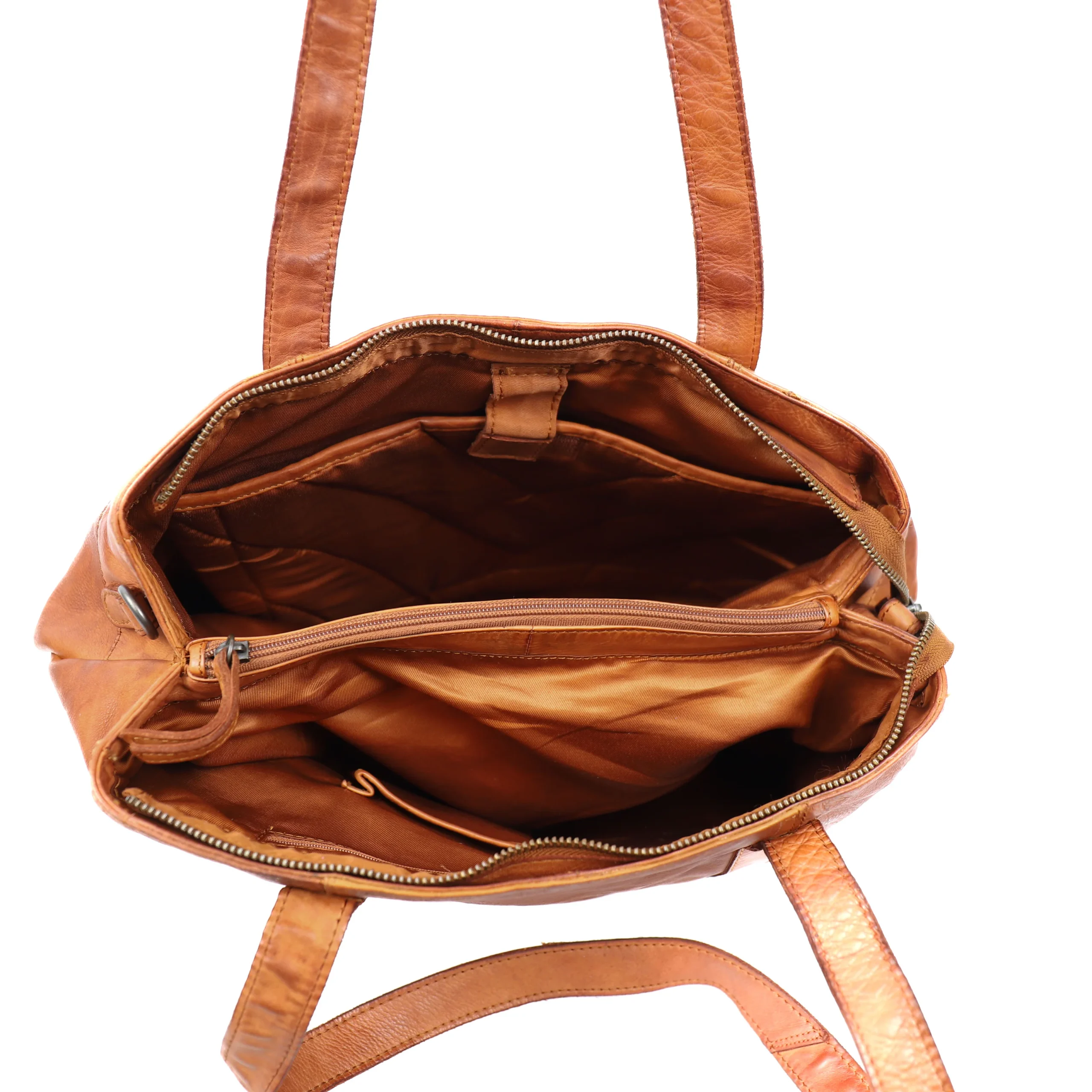 Bear Design Cow Lavato Hand/- Schoudertas Bente Cognac CL43656