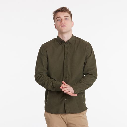 By Garment Makers Vincent Corduroy Skjorte, Russian Olive, M